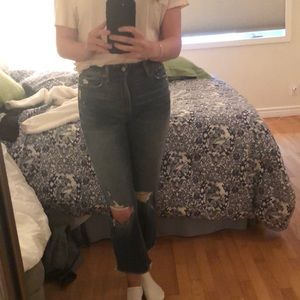 Abercrombie and Fitch-Zoe Natural Rise dark wash